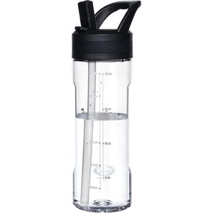 Borraccia in Tritan Senza BPA con Cannuccia, Design Trasparente, Antigoccia, in Plastica, per Viaggi, Casa, Scuola - Product Image 1