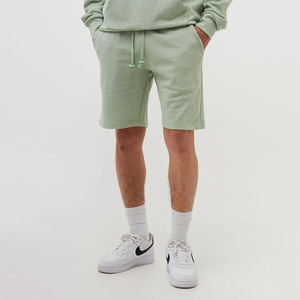 Pantalones Cortos Bermuda de Algodón Verde Sólido para Hombre, Cintura Media, Cordón Ajustable, Estilo Casual, Tejido Transpirable, Bolsillos - Product Image 5