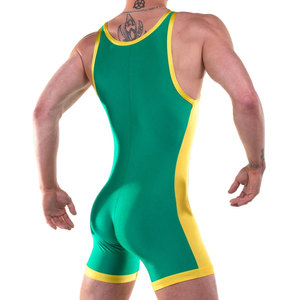 Maillots de lutte personnalisés respirants sans manches, vêtements de musculation et de course à pied, style classique uni, effet ventre plat - Product Image 3