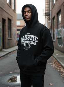 เสื้อฮู้ดซิปผู้ชายสไตล์วินเทจ ผ้าฝ้าย 100% หนัก 400GSM ล้างสีแบบแอซิดวอช สกรีนโลโก้ได้ตามสั่ง สตรีทแวร์ ทรงโอเวอร์ไซส์ รับผลิตแบบ OEM ODM - Product Image 2