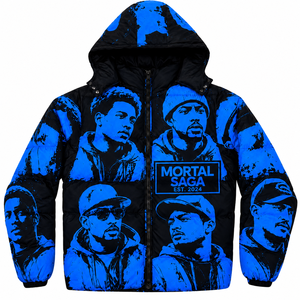 Chaqueta Acolchada con Capucha de Lona Estampada Personalizada, Chaqueta de Invierno con Cierre Frontal, Estilo Urbano, Cálida, con Cierre, OEM, ODM, Venta al Por Mayor - Product Image 4