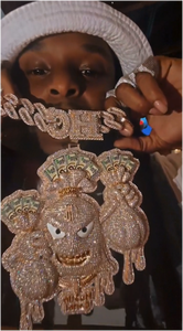 Colgante de Bolsa de Dinero Personalizado con Incrustaciones de Moissanita VVS, Cadena de Moissanita, Tendencia, Superventas, Gran Oferta, Estilo Hip Hop, Lujo, Pieza Distintiva, Único - Product Image 3