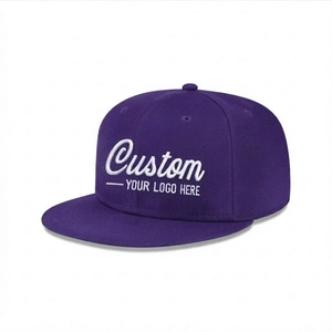 Gorra estilo snapback hiphop para exteriores con logotipo bordado personalizado, visera plana, tela de algodón impermeable, flexfit, spandex, para hombre y mujer - Product Image 1