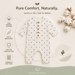 Unisex Baby Romper 100% Organic Cotton Baby Bodysuit | Full Sleeve Infant <b>Jumpsuit</b> Breathable Anti-Pilling Newborn Baby Clothing - Product Image 5