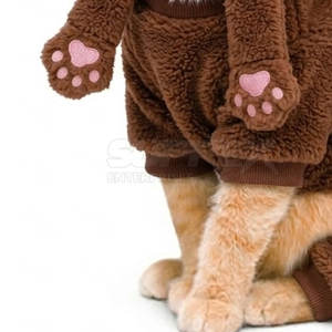 Costume d'animal mignon en laine, moderne, écologique, doux et chaud, pour les fêtes, pour petit chat, en tissu confortable, robe ludique - Product Image 3