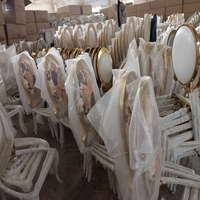 Fauteuils d'appoint contemporains sans accoudoirs avec dossier haut ovale pour salon, chaises VIP Diors dorées