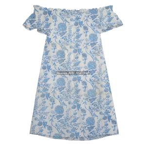 Nouvelle Robe Courte d'Été Décontractée pour Femme 2026, Style Européen et Américain, Imprimée, Couleurs Vives, en Coton Naturel, Épaules Dénudées - Product Image 3