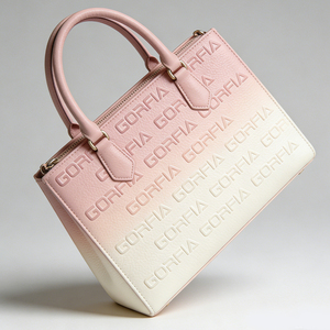 Customizable Logo Designer Leather <b>Handbag</b> for Women Gradient Embossed Letter Tote Bag Fashionable and Versatile - Product Image 2