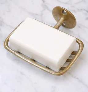 Porte-savon mural vintage en laiton, support de savon en fil métallique antique, panier de rangement pour douche, accessoires de salle de bain pour hôtel - Product Image 1