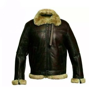 Vestes en cuir et fourrure vierges pour hommes, en tissu laineux, service OEM pour fournisseurs de vêtements masculins - Vente en gros - Product Image 3