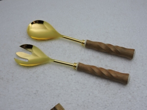 resin handle stainless steel salad serving pair for <b>buffet</b> <b>table</b> dining event kitchenware wholesale export supplier bulk - Product Image 2