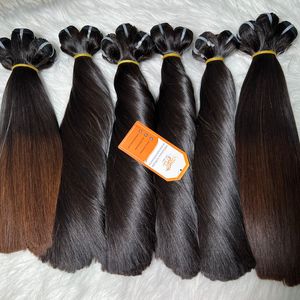 ผมมนุษย์ทอแบบเส้นผมสีดำธรรมชาติความยาว10 12นิ้วจากเวียดนาม - Product Image 4