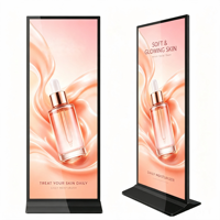Pantalla Publicitaria 4K de 64, 69 y 79 Pulgadas, Tótem Táctil para Interiores, Software CMS WIFI, Señalización Digital LCD