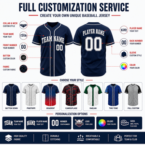 Custom Solid Color Plus Size Baseball Jersey Button Down Team Shirt Adult Youth OEM ODM Manufacturer - Product Image 3