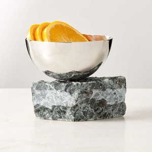 Ensemble de trois bols de service en métal doré, style glamour poli, pour servir les aliments, passe au lave-vaisselle - Product Image 5