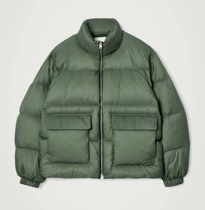 High Quality <b>Men</b> Puffer Jackets Warm Winter Coat OEM Bulk Stand Collar Fashion Outerwear Front Pocket Quality Zip Jackets - Product Image 1