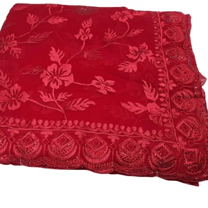 Hermoso Sari de Georgette con Trabajo de Pedrería Swarovski para Venta al por Mayor - Product Image 2