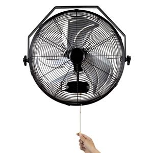 2 Ventilatori Industriali da Parete in Metallo da 18 Pollici, Regolazione Manuale Inclinabile a 360 Gradi, 3 Velocità, Alta Velocità, 4000 CFM, 20W - Product Image 1