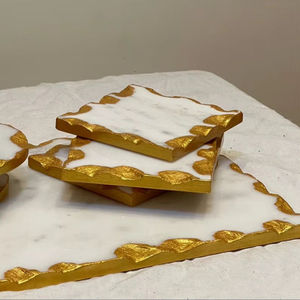 Modern Stylish <b>Marble</b> <b>Coasters</b> Eco-Friendly Durable Washable Natural Stone for Home Decor - Product Image 3