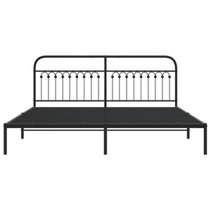 โครงเตียงเหล็กสีดำทรงสี่เหลี่ยมแบบดั้งเดิม เตียงโลหะ - Product Image 4