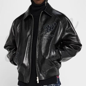 <b>Men</b>’s Genuine Leather <b>Jacket</b> Vintage <b>Biker</b> Motorcycle <b>Jacket</b> Custom Winter Coat for <b>Men</b> Leather <b>Jacket</b> Slim - Product Image 1