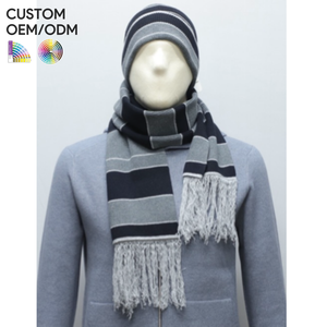 Knitted winter <b>beanie</b> hat acrylic warm ribbed style custom logo OEM ODM support for headwear brands - Product Image 3