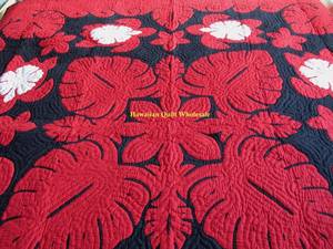 Designer <b>Handmade</b> Black And Red Patterned <b>Quilts</b> With Turtule Designer Embroidered <b>Quilts</b> For Home, Hotel Bedding Decoration - Product Image 3