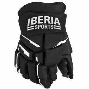 Gants de hockey sur glace IBERIA Premium Black avec doublure jaune |   Gants de protection pour joueurs de hockey |   Logo personnalisé OEM en gros - Product Image 2