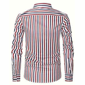 Camisas de Vestir para Hombre, Personalizadas, de Alta Calidad, Franela Sólida de 180g, Cuello Mao con Botones de Cuerno, Corte Ajustado, Casual, 100% Algodón Transpirable - Product Image 2