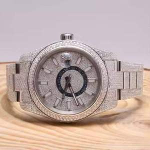 Custom Diamond Quartz Square <b>Case</b> Glass Dial Coin Type <b>Watch</b> For Resale - Product Image 1