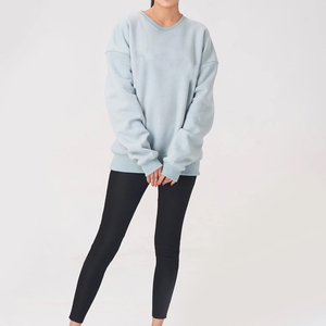 Custom Eco-Friendly Oversized <b>Women's</b> Winter Casual <b>Baggy</b> Hoodie Printed Crew Neck 100% Cotton Fleece Breathable Lined - Product Image 2