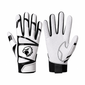 Custom Wholesale High Quality Leather Baseball Batting Gloves Ambidextrous Eco-Friendly Durable Unisex Adult Training Gloves - Product Image 1