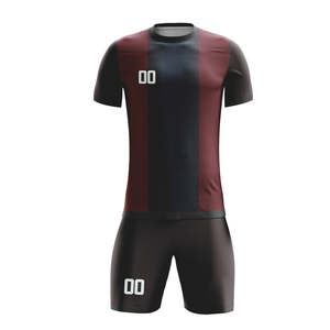 Survêtement de football en jersey respirant de qualité supérieure, maillot de football à séchage rapide, uniforme de football à manches courtes - Product Image 5