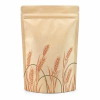 Sachet Doypack en papier kraft avec doublure en aluminium, fermeture zip refermable, thermoscellable, anti-humidité, pour emballage de thé en vrac