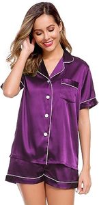 Conjunto de Pijama de Seda y Satén de Lujo para Mujer, Talla Grande, Cintura Elástica, Manga Corta, para Otoño/Invierno/Verano - Product Image 3