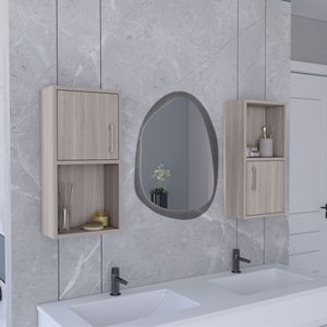 OBA 2-Piece Wall Mounted Bathroom Medicine Cabinet with <b>Open</b> and Closed <b>Storage</b> Furniture Product - Product Image 1