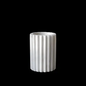 Elegant White Marble Luxury Bathroom <b>Set</b> Eco-Friendly Durable Waterproof Accessories Organizer <b>Soap</b> Dispenser Toothbrush Holder - Product Image 1
