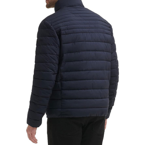 Veste matelassée imperméable respirante bleu marine pour homme, col montant, fermeture éclair, vêtement d'extérieur décontracté d'hiver, coupe classique - Product Image 2