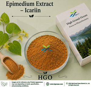 HGO Factory Direct Supply Extrait naturel d'épimedium (qualité alimentaire) Spécification Icariin 10% (extrait standardisé) - Product Image 1