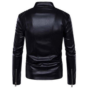 Veste en cuir de chèvre noir véritable sur mesure pour homme, style streetwear, coupe slim, longueur 3/4, grande taille, imperméable, respirante, vêtements d'hiver - Product Image 6