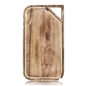 เขียงไม้สไตล์ชนบทสำหรับประสบการณ์การทำอาหารแบบดั้งเดิม พร้อมลายไม้ธรรมชาติและฐานที่แข็งแรง - Product Image 5