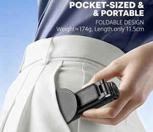 Trípode Selfie Stick 3 en 1 de Lujo con Revestimiento de Cuero Premium, Soporte para Teléfono con Control Remoto Bluetooth para Vlogging - Product Image 5