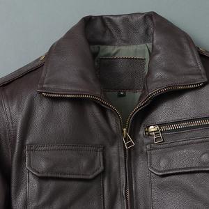 <b>SMART</b> SHINE ENTERPRISES <b>Men</b> Vintage Style Genuine Leather <b>Jacket</b> Zip Closure Casual Outdoor Winter Breathable Quick-Dry Regular - Product Image 5