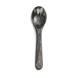 Handmade Black Smoke Resin Spoon Aesthetic Marbled Tea Spoon for Premium Dining & Gifting Minimalist Black Marbled <b>Dessert</b> & Cof - Product Image 2