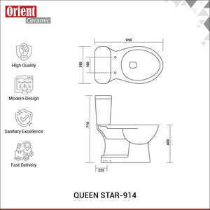 ตัวแทนจำหน่ายที่เชื่อถือได้ จำหน่ายสุขภัณฑ์เซรามิกสีขาวคุณภาพดีเยี่ยม โถสุขภัณฑ์แบบสองชิ้น ทนทาน จากผู้ผลิตในอินเดีย - Product Image 3