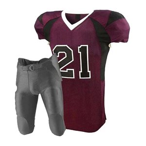 Ensemble de maillot de football américain respirant en maille de haute qualité et pantalon rembourré, uniformes de football américain personnalisés sublimés en gros - Product Image 1