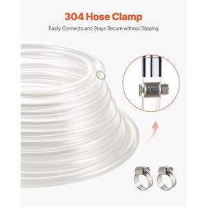 Tubo in PVC Trasparente 3/8'' ID X 1/2'' OD 50FT, Alta Resistenza, Spessore Parete 1/16, Flessibile e Tagliabile - Product Image 6