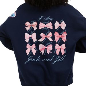 Sweat-shirt bleu marine à motif inspirant, en molleton doux, col rond, manches longues, vêtement décontracté et tendance pour tous les jours - Product Image 5