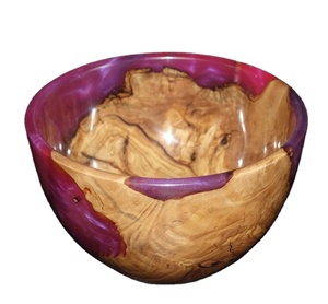 Tazón de sopa de postre de comida de resina de madera de acacia exclusivo diseño premium de gran tamaño ideal para utensilios de cocina y comedor - Product Image 1