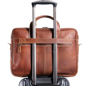 Sacs pour ordinateur portable en cuir de qualité supérieure, fermeture à glissière, design multi-poches, sacs pour ordinateur portable en cuir haut de gamme - Product Image 4